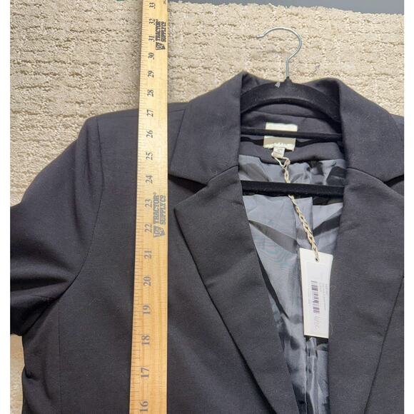 ELLISON Women's Black Blazer Long Sleeve Open Front Casual Tailored Small New - Picture 5 of 7